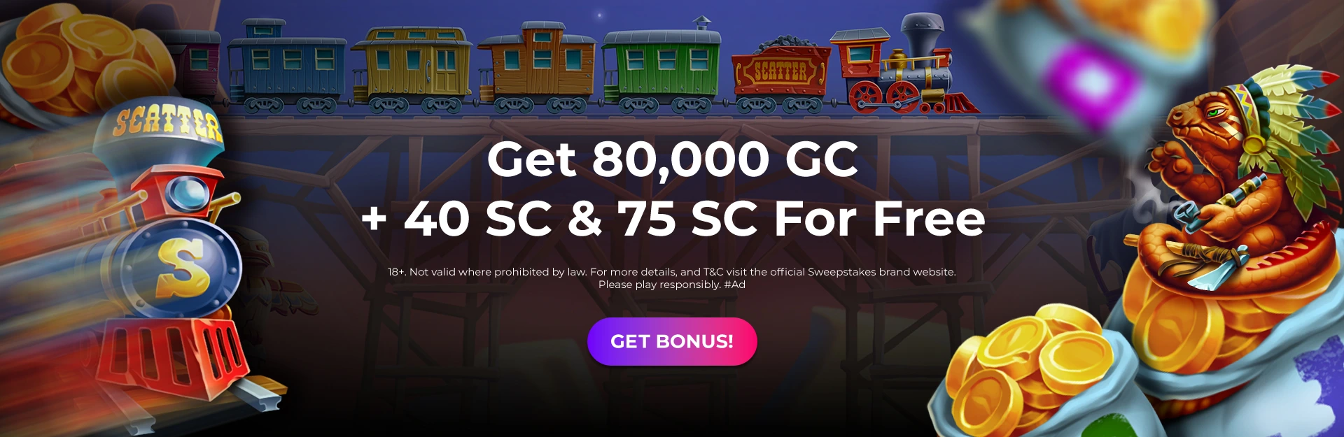 80,000 GC + 40 SC & <br> 75 SC For Free